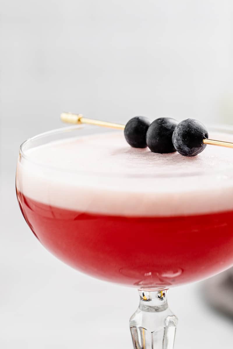 close up of Blueberry cocktail