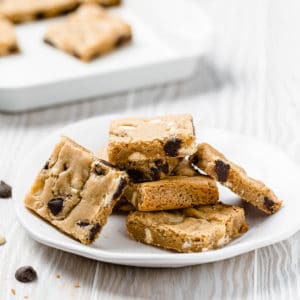 blondies on a plate