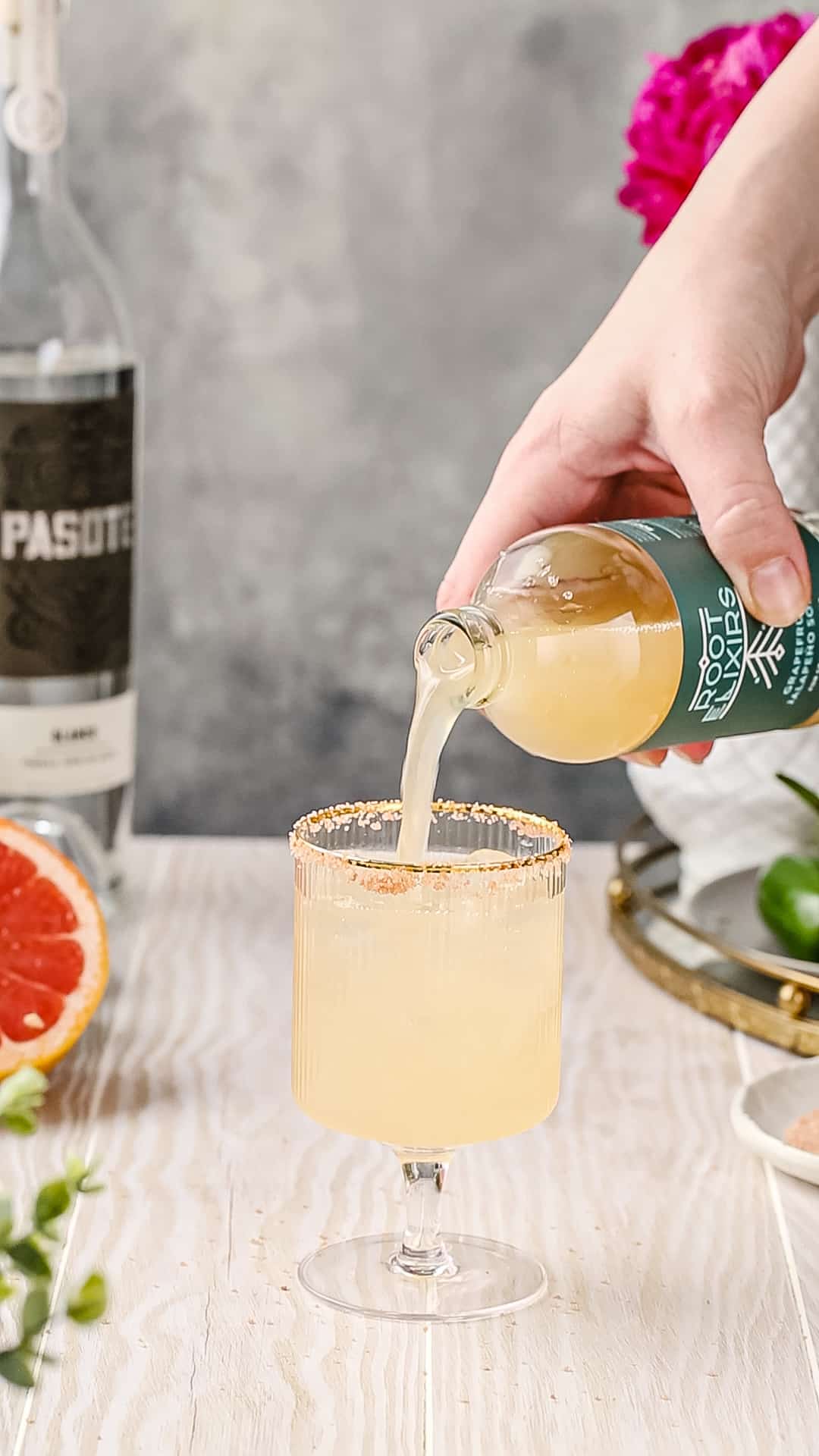 Spicy Paloma (Grapefruit & Tequila Cocktail with Jalapeño Simple Syrup)