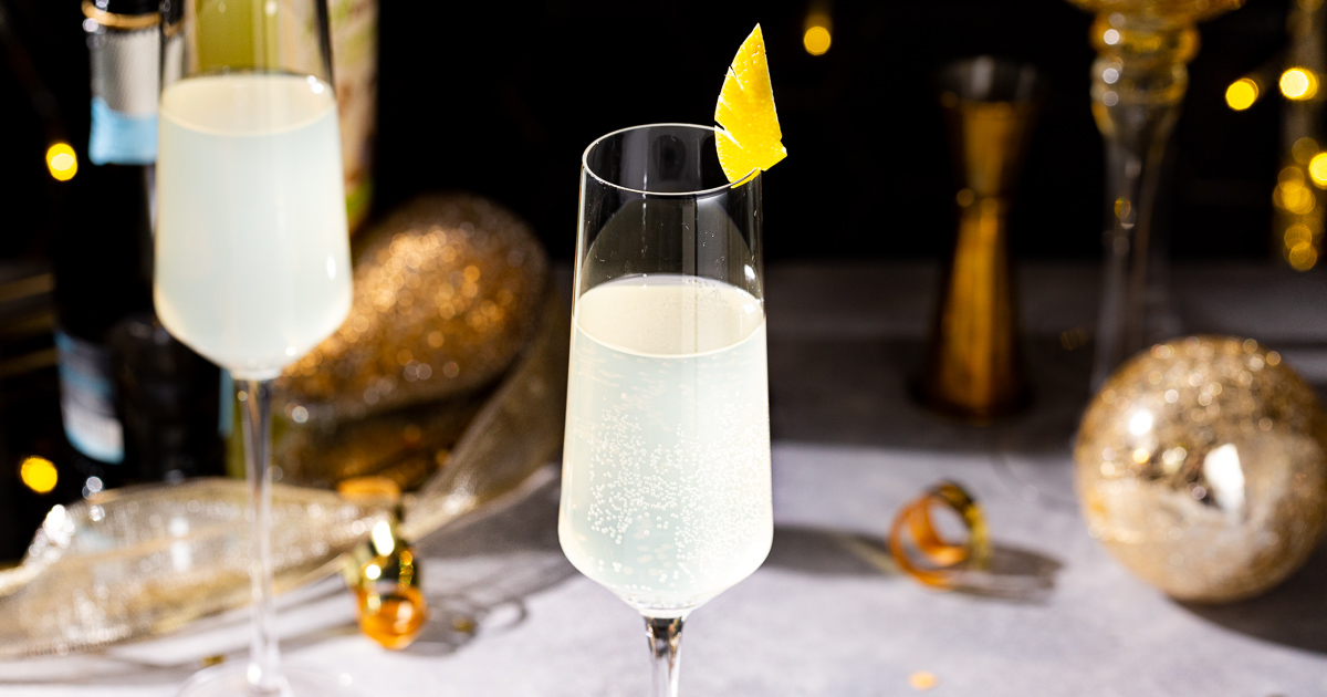 French An Elegant Champagne Vodka Cocktail