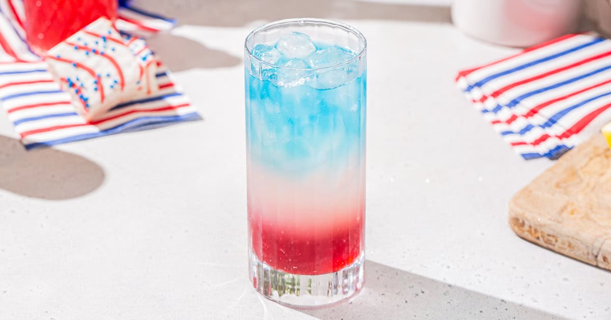 Red, White and Blue Cocktail - vodka drink for the 4th of July